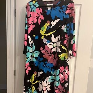 Joseph Ribkoff Black Floral Long Sleeve Dress